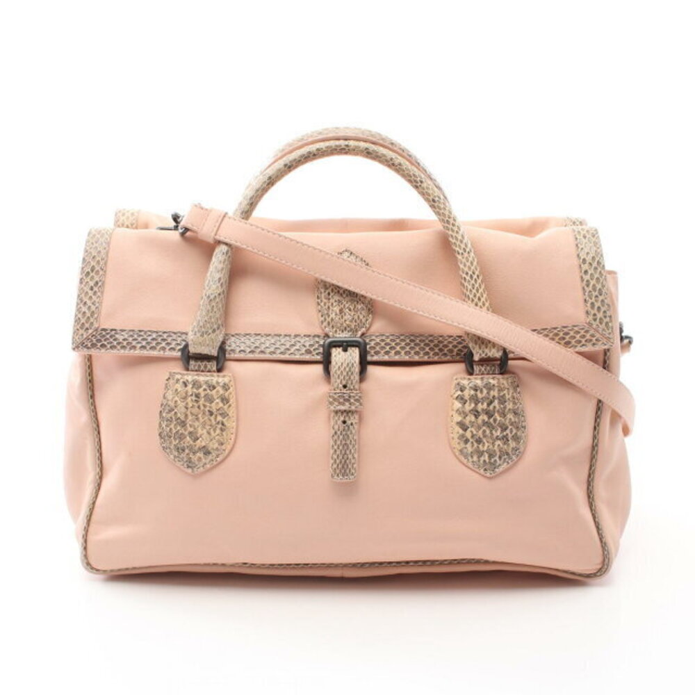 Bottega Veneta handbag exotic leather pink